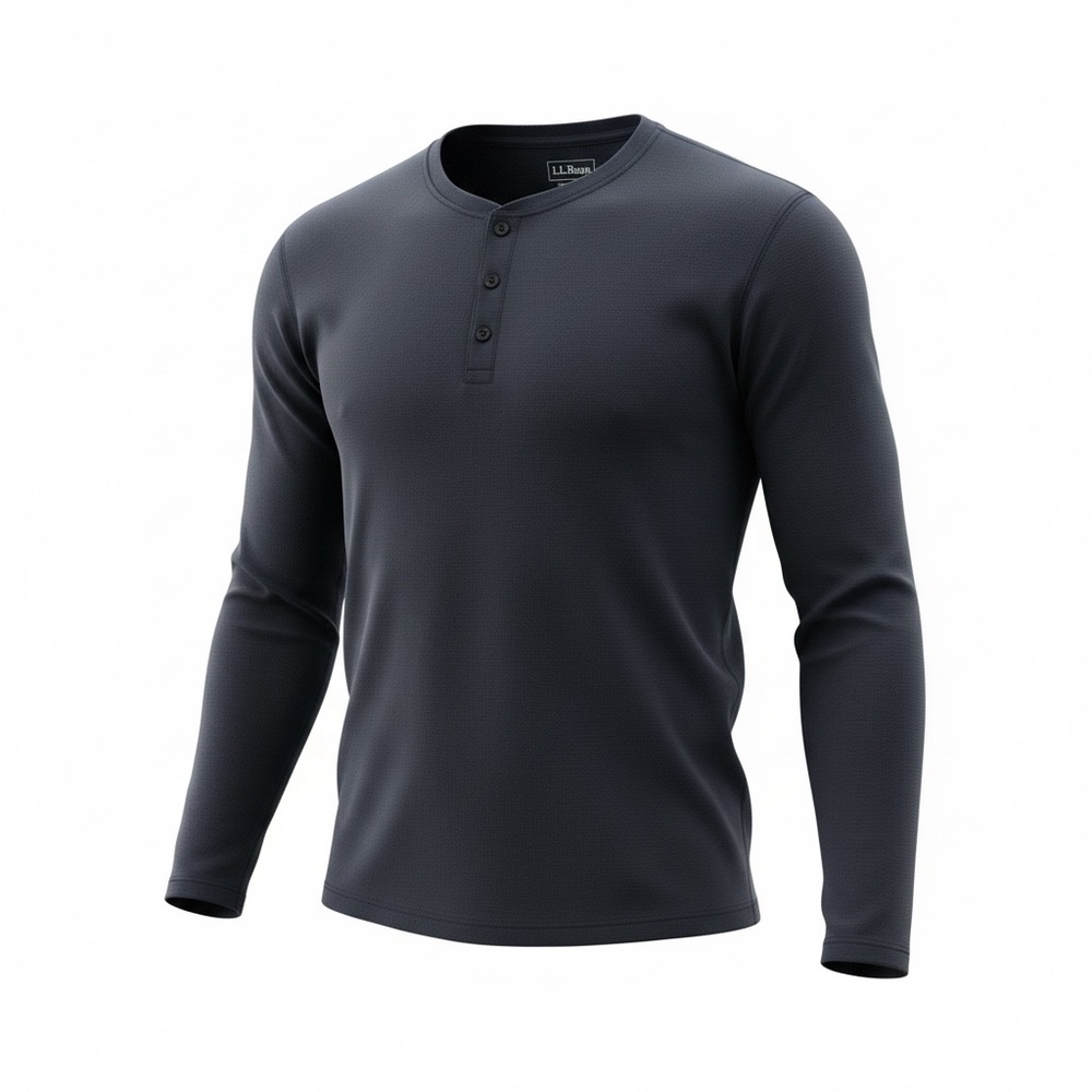 L.L. Bean Men's Navy Long Sleeve Henley